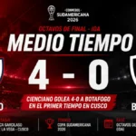 ¡Vendaval rojo en Cusco! Cienciano aplasta 4-0 a Botafogo en un primer tiempo de ensueño