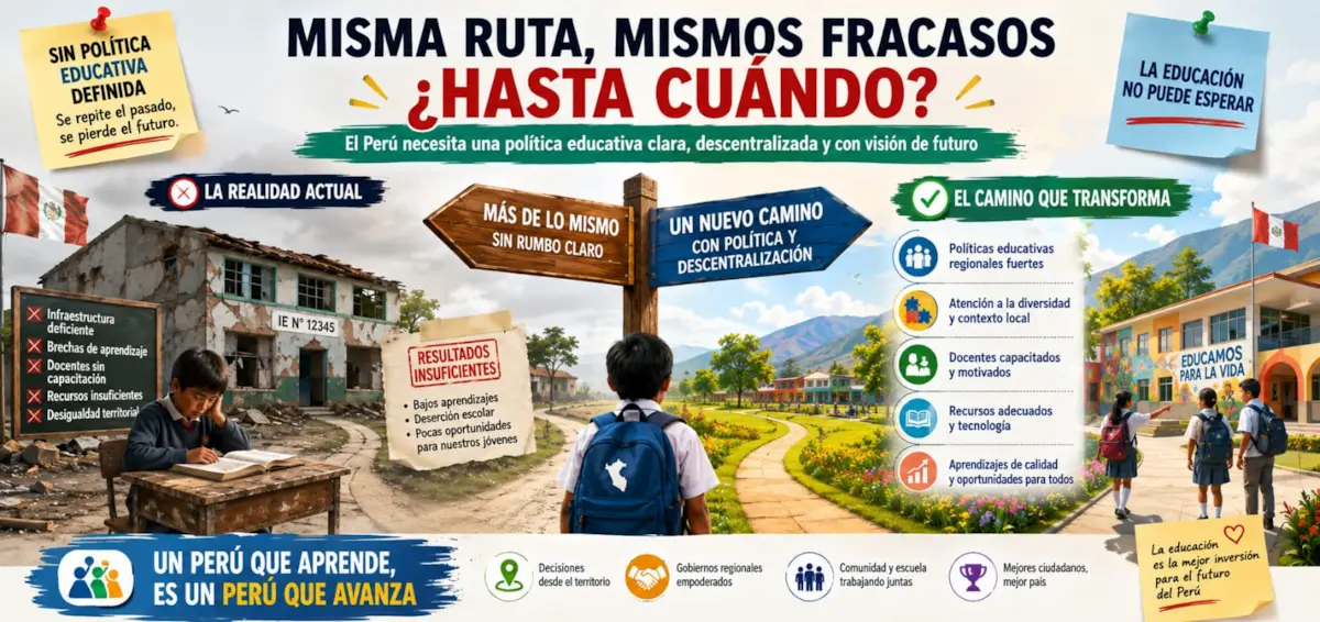 La educación peruana se hunde y el Gobierno no tiene rumbo!