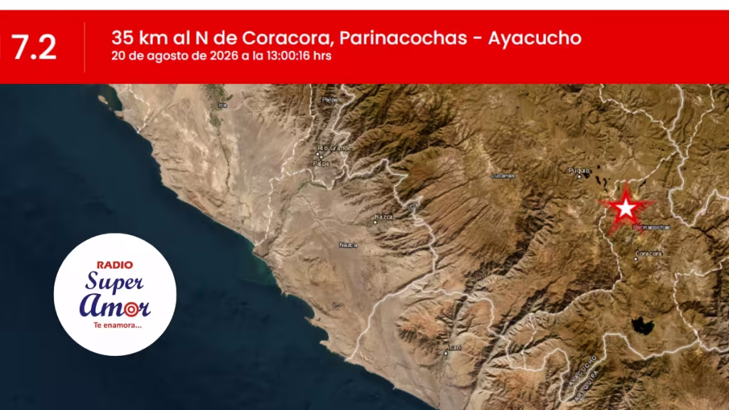 Perú remecido por potente sismo de magnitud 7.2: epicentro fue localizado cerca de Coracora, en Ayacucho