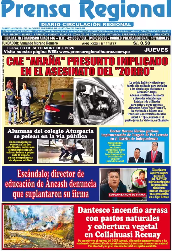Áncash Prensa Regional 03-09