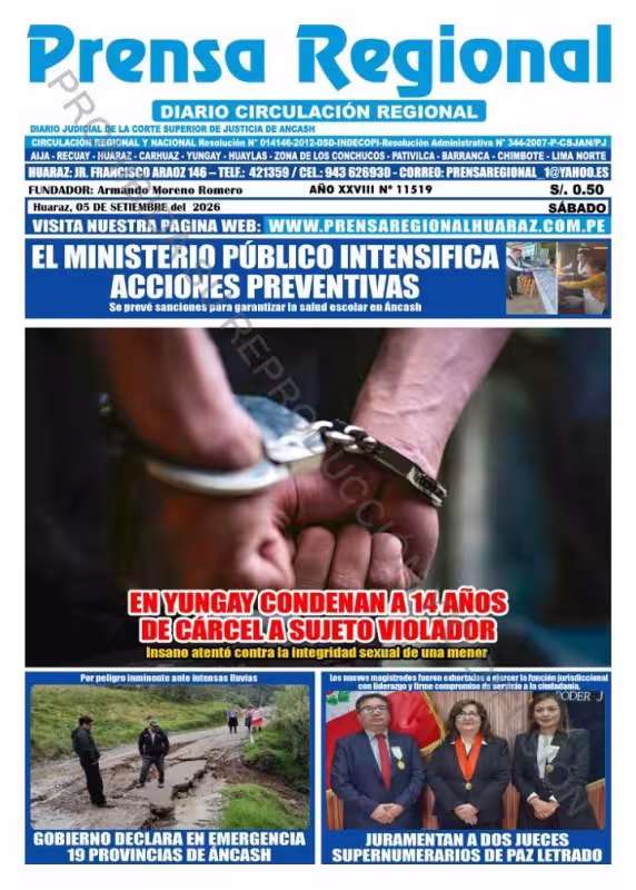 Áncash Prensa Regional 05-09