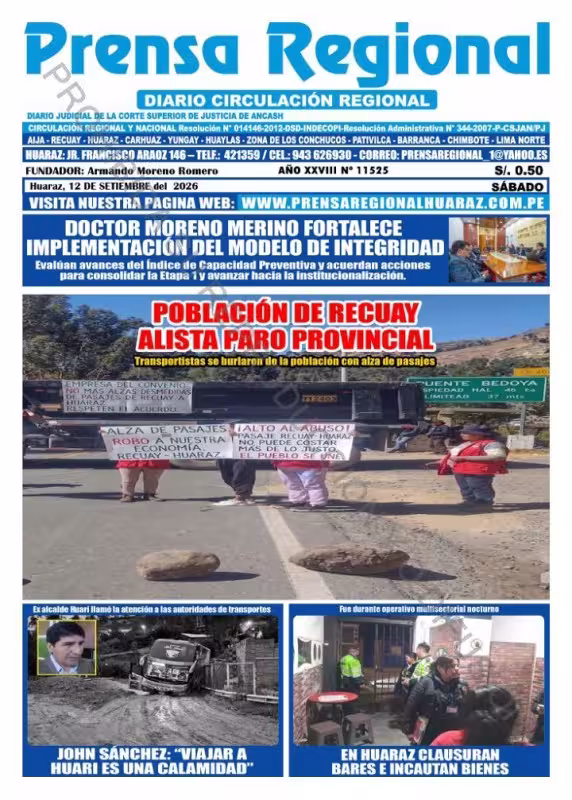 Áncash Prensa Regional 12-09