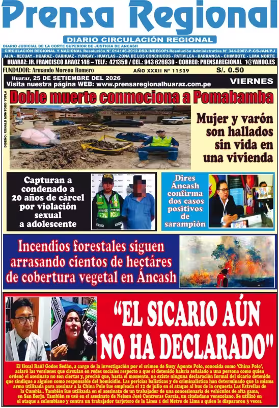 Áncash Prensa Regional 25-09