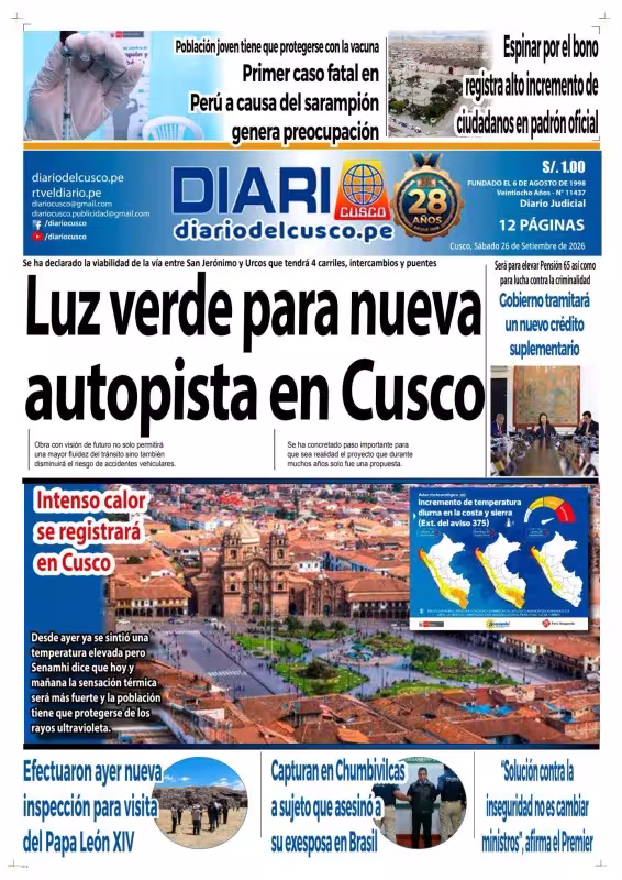 Cusco Diario Cusco 26-09