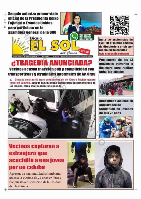 Cusco Diario el Sol 17-09