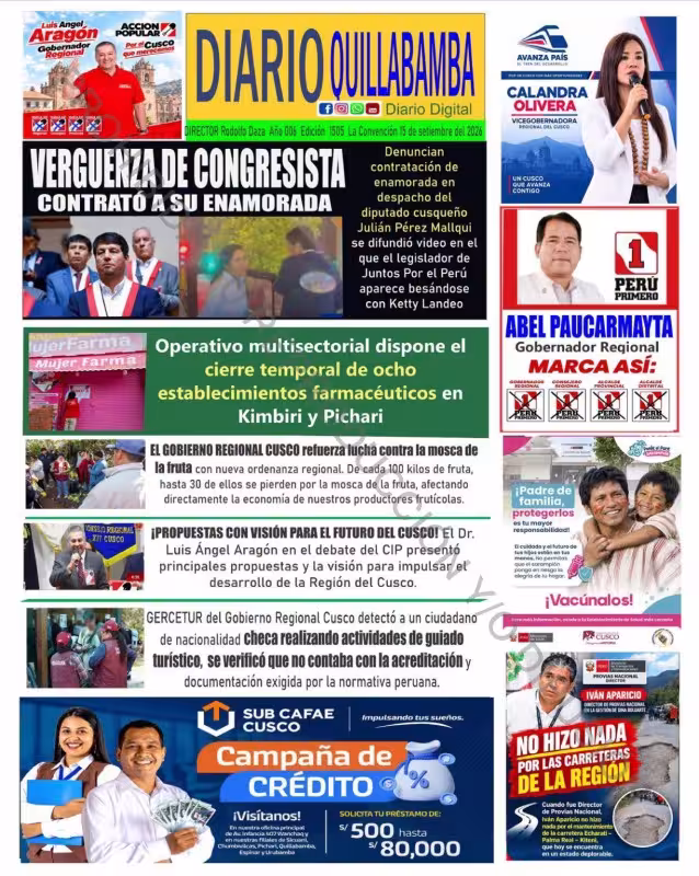 Cusco Diario Quillabamba 15-09