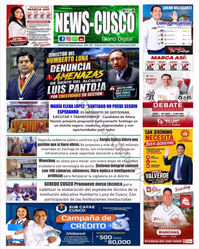 Cusco News 04-09