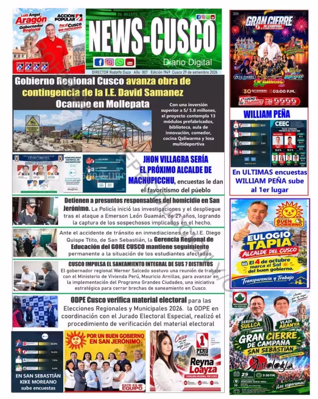 Cusco News 29-09