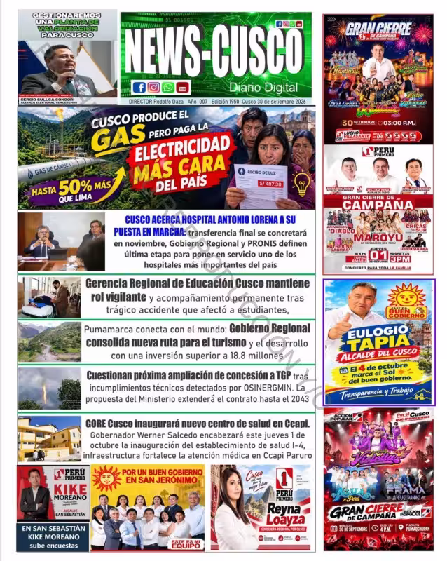 Cusco News 30-09