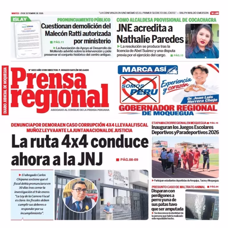 Moquegua Prensa Regional 29-09