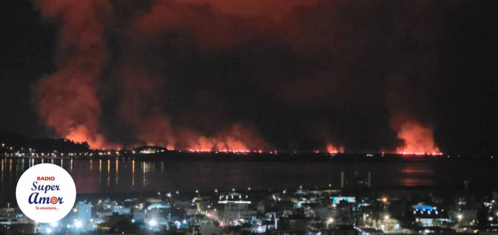 ALARMA EN LOS UROS: Incendio de grandes proporciones afecta los totorales del lago Titicaca