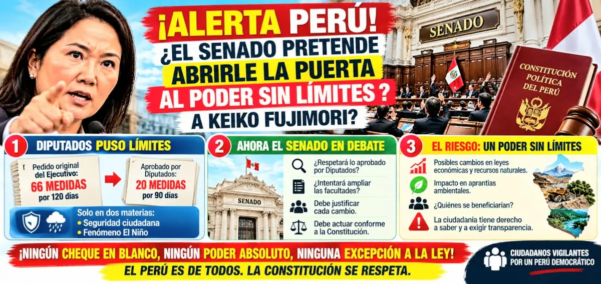 ¡Alerta Perú! ¿El Senado Pretende Abrirle La Puerta Al Poder Sin Límites A Keiko Fujimori?