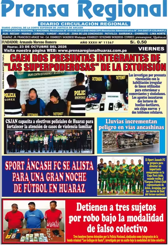 Áncash Prensa Regional 23-10